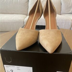 J. Crew Tan Pointed Toe Heels